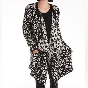 UGG Black and Cream Leopard Cardigan